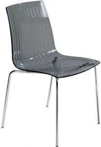Комплект прозрачных стульев PAPATYA X-Treme S Set 2 сталь, поликарбонат хромированный, дымчатый Фото 4