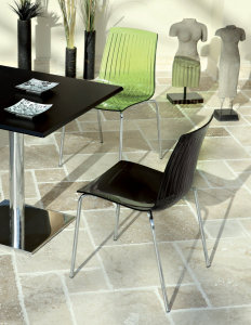 Комплект прозрачных стульев PAPATYA X-Treme S Set 4 сталь, поликарбонат хромированный, зеленый Фото 8