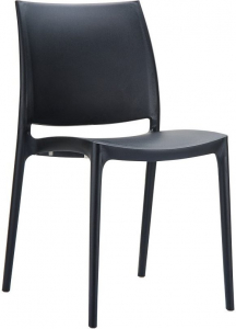 Комплект пластиковых стульев Siesta Contract Maya Set 4 пластик черный Фото 4