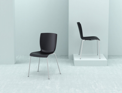 Комплект пластиковых стульев Siesta Contract Mio Set 2 сталь, полипропилен черный Фото 9
