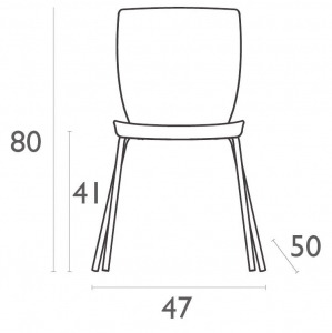Комплект пластиковых стульев Siesta Contract Mio Set 4 сталь, полипропилен черный Фото 2
