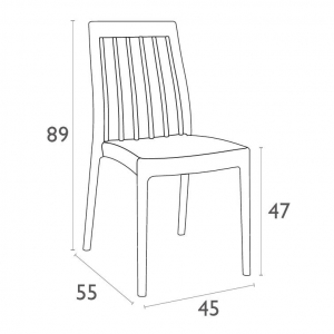 Комплект пластиковых стульев Siesta Contract Soho Set 2 стеклопластик коричневый Фото 2