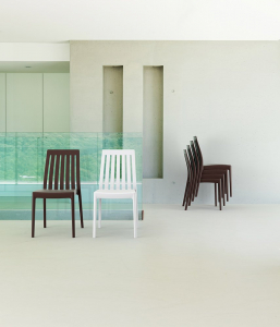 Комплект пластиковых стульев Siesta Contract Soho Set 4 стеклопластик коричневый Фото 9