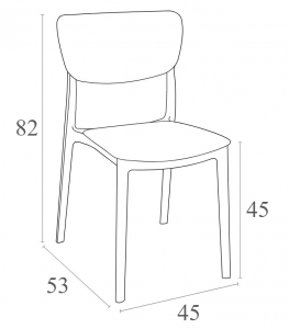 Комплект пластиковых стульев Siesta Contract Monna Set 2 стеклопластик белый Фото 2
