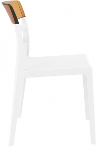 Комплект пластиковых стульев Siesta Contract Moon Set 2 стеклопластик, поликарбонат белый, янтарный Фото 6