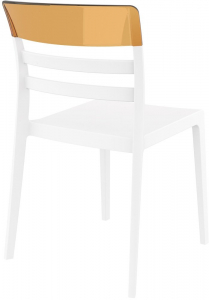 Комплект пластиковых стульев Siesta Contract Moon Set 2 стеклопластик, поликарбонат белый, янтарный Фото 9