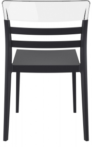 Комплект пластиковых стульев Siesta Contract Moon Set 2 стеклопластик, поликарбонат черный, прозрачный Фото 6