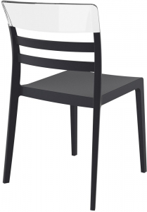 Комплект пластиковых стульев Siesta Contract Moon Set 4 стеклопластик, поликарбонат черный, прозрачный Фото 9
