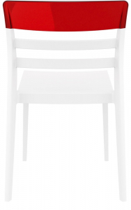Комплект пластиковых стульев Siesta Contract Moon Set 2 стеклопластик, поликарбонат белый, красный Фото 9