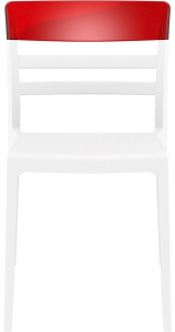 Комплект пластиковых стульев Siesta Contract Moon Set 4 стеклопластик, поликарбонат белый, красный Фото 9