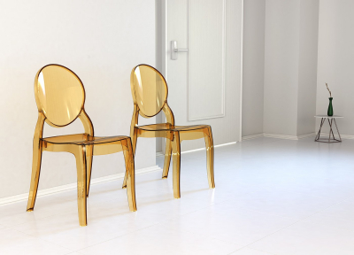 Комплект прозрачных стульев Siesta Contract Elizabeth Set 4 поликарбонат янтарный Фото 10