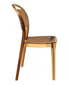 Комплект прозрачных стульев Siesta Contract Bee Set 2 поликарбонат янтарный Фото 8