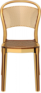 Комплект прозрачных стульев Siesta Contract Bee Set 2 поликарбонат янтарный Фото 7