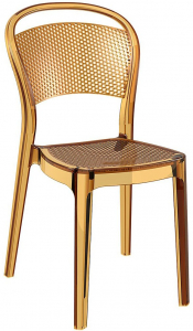 Комплект прозрачных стульев Siesta Contract Bee Set 2 поликарбонат янтарный Фото 4