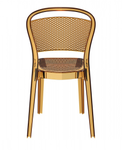 Комплект прозрачных стульев Siesta Contract Bee Set 2 поликарбонат янтарный Фото 5