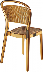 Комплект прозрачных стульев Siesta Contract Bee Set 4 поликарбонат янтарный Фото 4