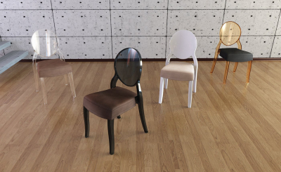 Комплект прозрачных стульев Siesta Contract Elizabeth Set 4 поликарбонат черный Фото 8
