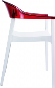 Комплект пластиковых кресел Siesta Contract Carmen Set 2 стеклопластик, поликарбонат белый, красный Фото 8