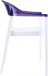 Комплект пластиковых кресел Siesta Contract Carmen Set 2 стеклопластик, поликарбонат белый, фиолетовый Фото 6
