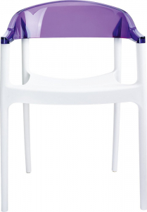 Комплект пластиковых кресел Siesta Contract Carmen Set 2 стеклопластик, поликарбонат белый, фиолетовый Фото 8