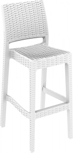 Комплект пластиковых барных стульев Siesta Contract Jamaica Set 4 стеклопластик белый Фото 4