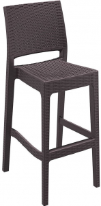 Комплект пластиковых барных стульев Siesta Contract Jamaica Set 4 стеклопластик коричневый Фото 4