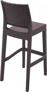 Комплект пластиковых барных стульев Siesta Contract Jamaica Set 4 стеклопластик коричневый Фото 5