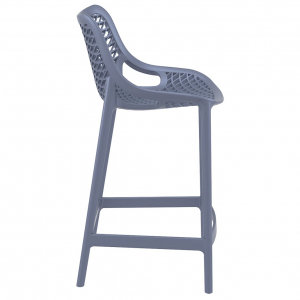Комплект пластиковых полубарных стульев Siesta Contract Air Bar 65 Set 4 стеклопластик темно-серый Фото 6