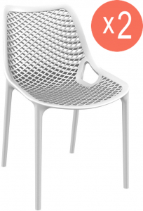 Комплект пластиковых стульев Siesta Contract Air Set 2 стеклопластик белый Фото 1