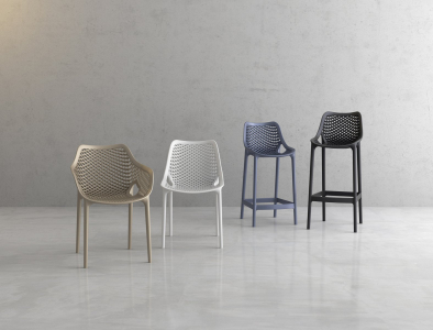 Комплект пластиковых стульев Siesta Contract Air Set 4 стеклопластик белый Фото 9