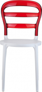 Комплект пластиковых стульев Siesta Contract Miss Bibi Set 2 стеклопластик, поликарбонат белый, красный Фото 9
