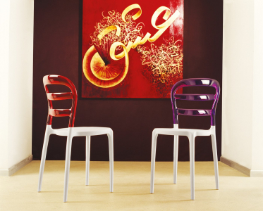 Комплект пластиковых стульев Siesta Contract Miss Bibi Set 2 стеклопластик, поликарбонат белый, красный Фото 18