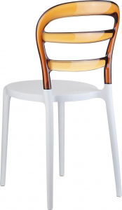 Комплект пластиковых стульев Siesta Contract Miss Bibi Set 2 стеклопластик, поликарбонат белый, янтарный Фото 7