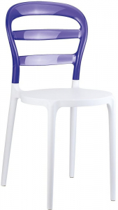 Комплект пластиковых стульев Siesta Contract Miss Bibi Set 2 стеклопластик, поликарбонат белый, фиолетовый Фото 6
