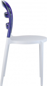 Комплект пластиковых стульев Siesta Contract Miss Bibi Set 2 стеклопластик, поликарбонат белый, фиолетовый Фото 5