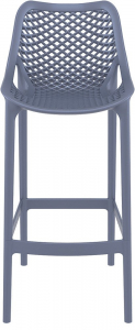 Комплект пластиковых барных стульев Siesta Contract Air Bar 75 Set 2 стеклопластик темно-серый Фото 8