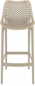 Комплект пластиковых барных стульев Siesta Contract Air Bar 75 Set 2 стеклопластик бежевый Фото 8