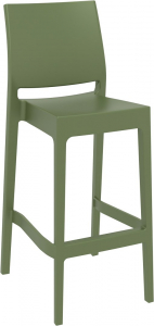 Комплект пластиковых барных стульев Siesta Contract Maya Bar 75 Set 2 стеклопластик оливковый Фото 5