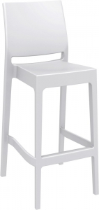Комплект пластиковых барных стульев Siesta Contract Maya Bar 75 Set 4 стеклопластик белый Фото 4