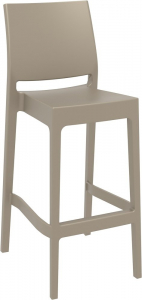Комплект пластиковых барных стульев Siesta Contract Maya Bar 75 Set 2 стеклопластик бежевый Фото 8