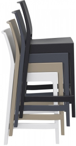 Комплект пластиковых полубарных стульев Siesta Contract Maya Bar 65 Set 2 стеклопластик оливковый Фото 7