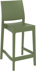 Комплект пластиковых полубарных стульев Siesta Contract Maya Bar 65 Set 4 стеклопластик оливковый Фото 7
