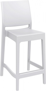Комплект пластиковых полубарных стульев Siesta Contract Maya Bar 65 Set 2 стеклопластик белый Фото 4