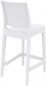 Комплект пластиковых полубарных стульев Siesta Contract Maya Bar 65 Set 2 стеклопластик белый Фото 5