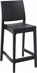 Комплект пластиковых полубарных стульев Siesta Contract Maya Bar 65 Set 4 стеклопластик черный Фото 7
