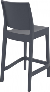 Комплект пластиковых полубарных стульев Siesta Contract Maya Bar 65 Set 4 стеклопластик темно-серый Фото 7