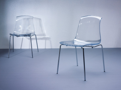 Комплект прозрачных стульев Siesta Contract Allegra Set 2 сталь, поликарбонат прозрачный Фото 10