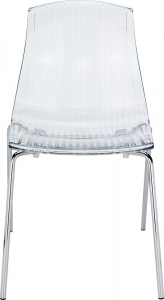 Комплект прозрачных стульев Siesta Contract Allegra Set 4 сталь, поликарбонат прозрачный Фото 4