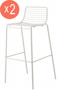Комплект барных металлических стульев Scab Design Summer Set 2 сталь белый Фото 1