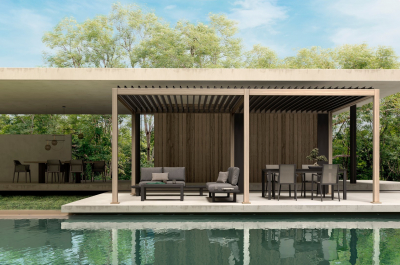 Пергола металлическая Garden Relax Ocean алюминий, сталь светло-коричневый, антрацит Фото 7
